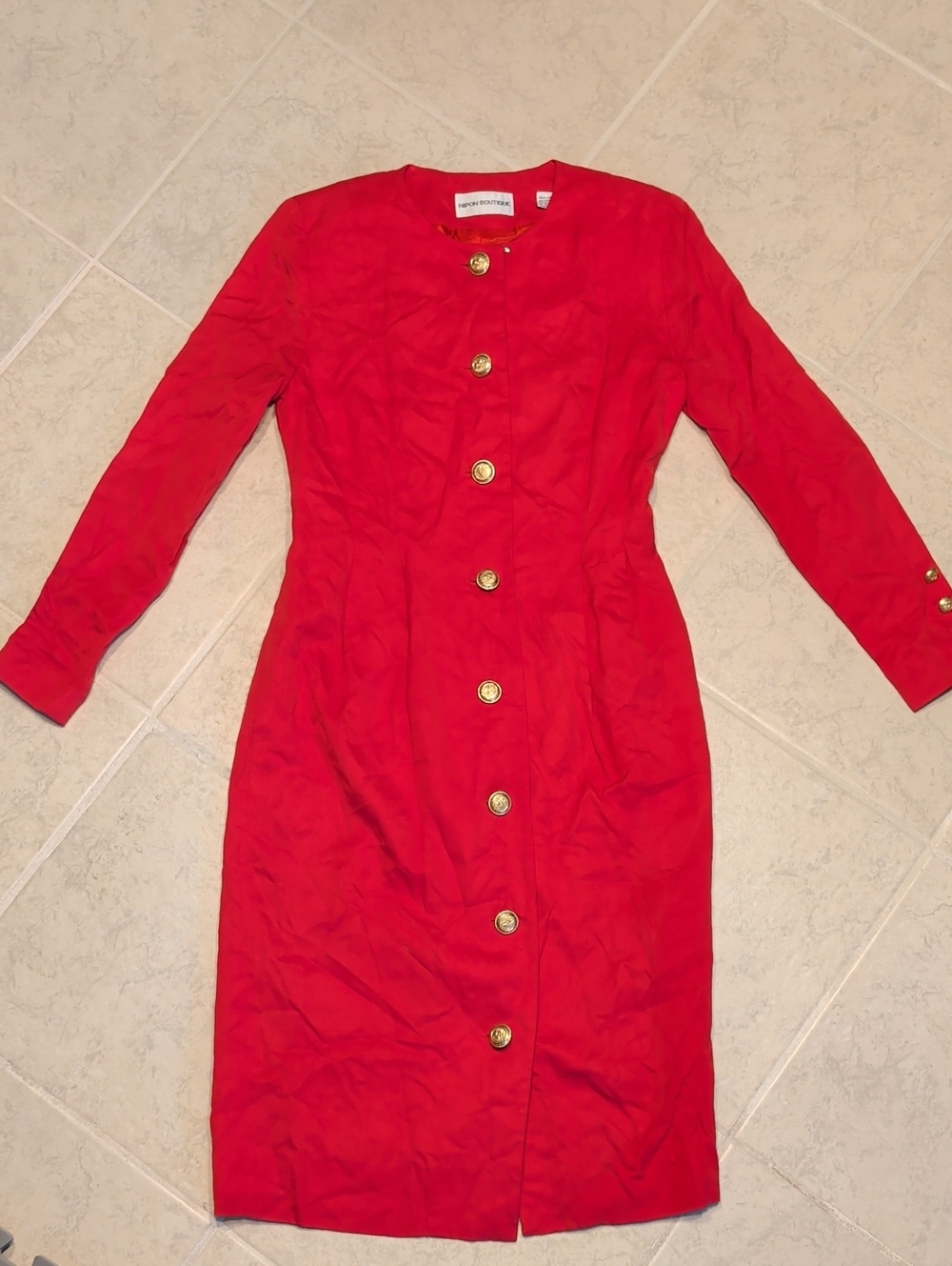 Vintage Nipon Boutique Rayon Red Dress 🍒